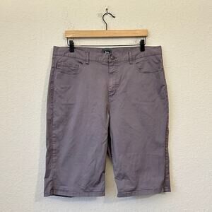 BIXBY Nomad Shorts Taupe Twill Cotton Stretch Streetwear Preppy Y2K